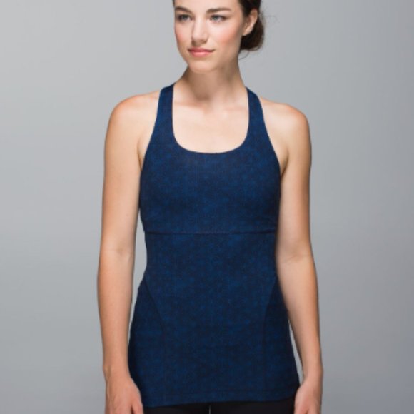 lululemon athletica Tops - Lululemon Power Up Tank II Blue, Medium/8